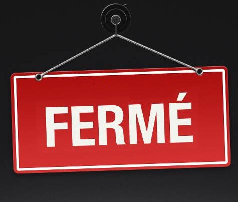 Site web fermé